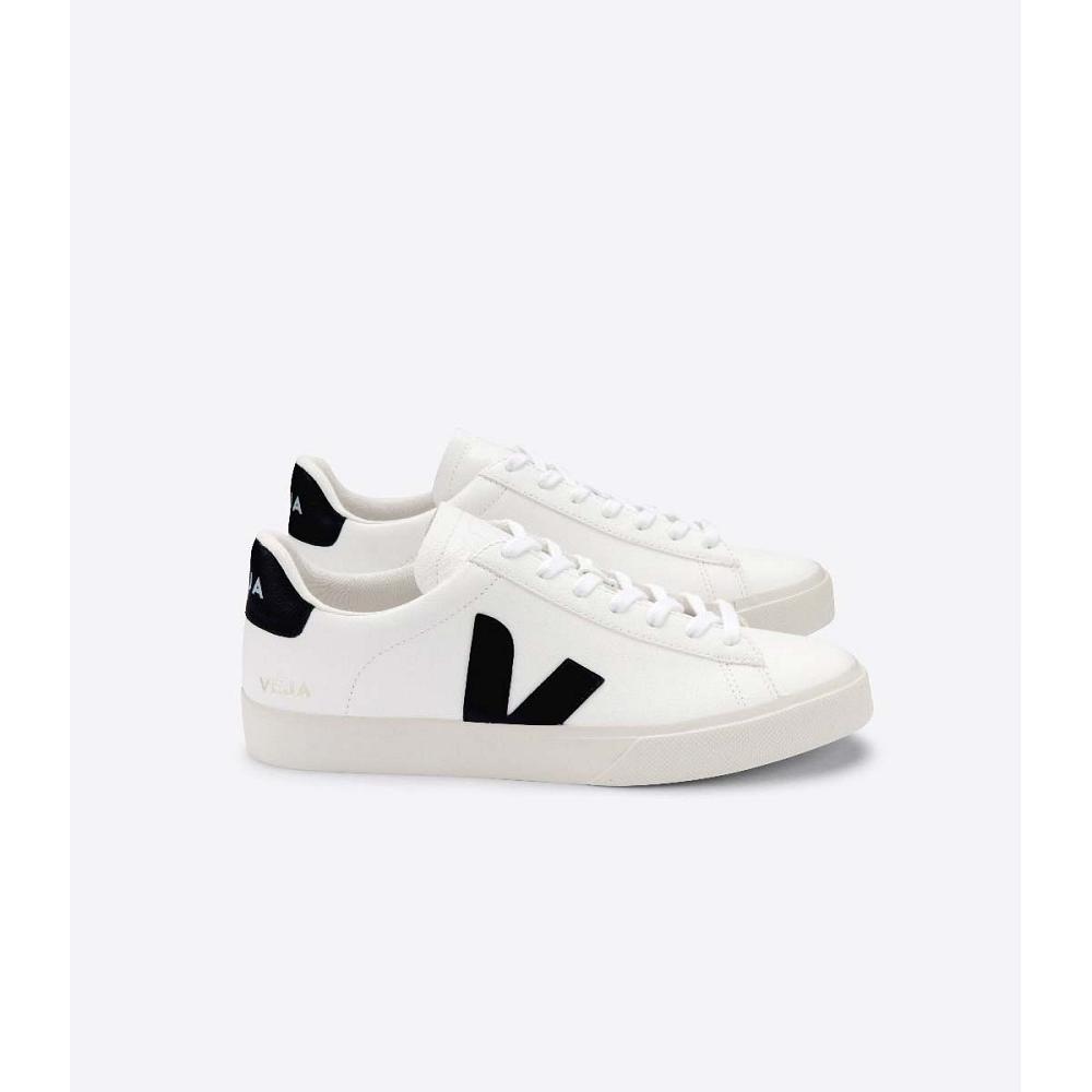 Low Tops Sneakers γυναικεια Veja CAMPO CHROMEFREE White/Black | GR 592LIS